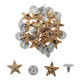 Star Shaped Studs with Back Pin Rivets - 50pcs